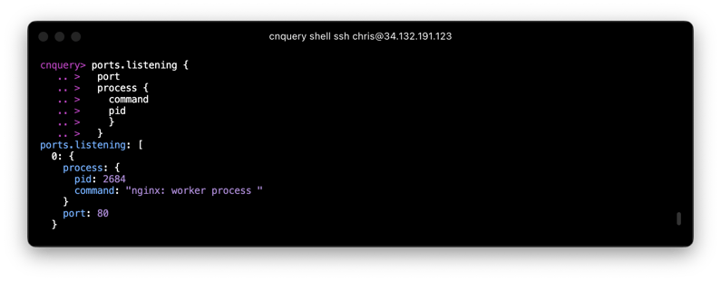 cnquery shell ssh