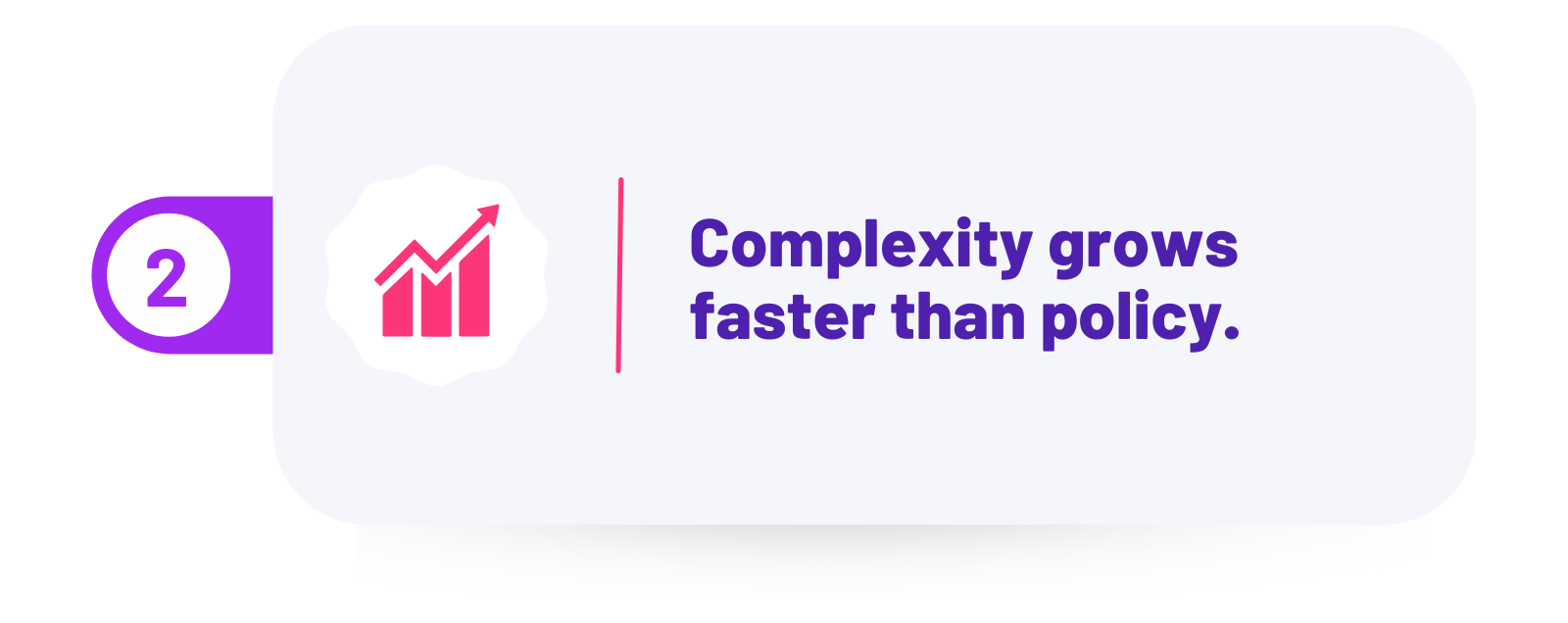 Complexity grows faster than policy