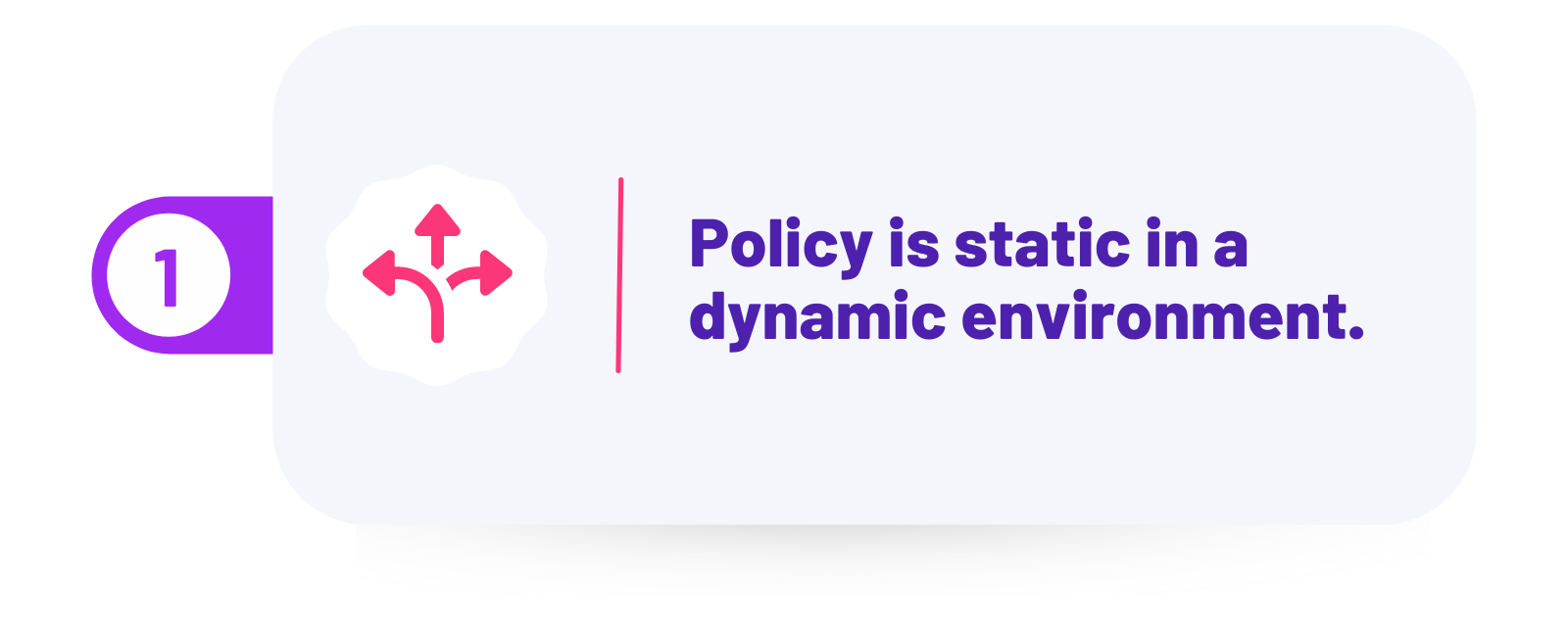 Policy is static in a dynamic environment 